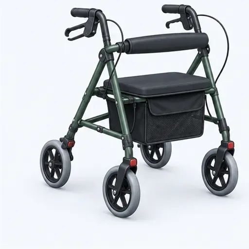 le rollator: rollator; wheeled walker
