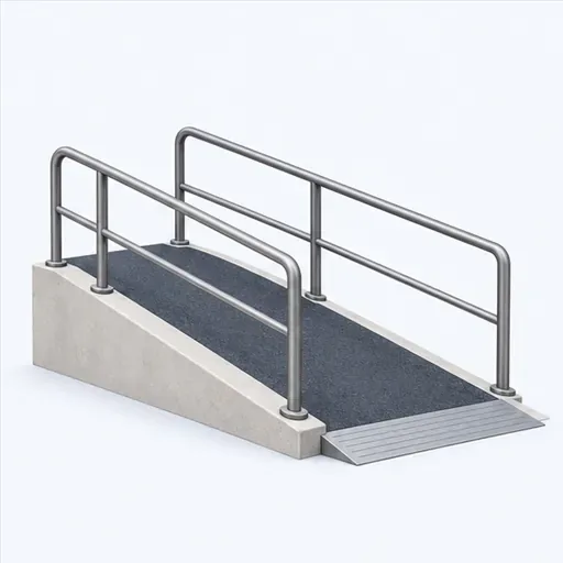 la rampe d’accès: rampa de acceso