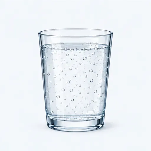 l'eau gazeuse (f.): sparkling water