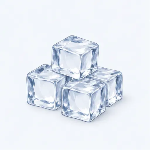 les glaçons (m.): ice cubes