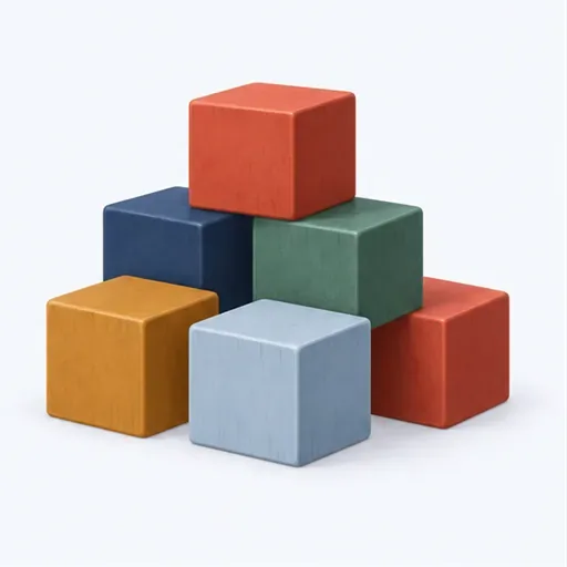 les cubes (m.): building blocks