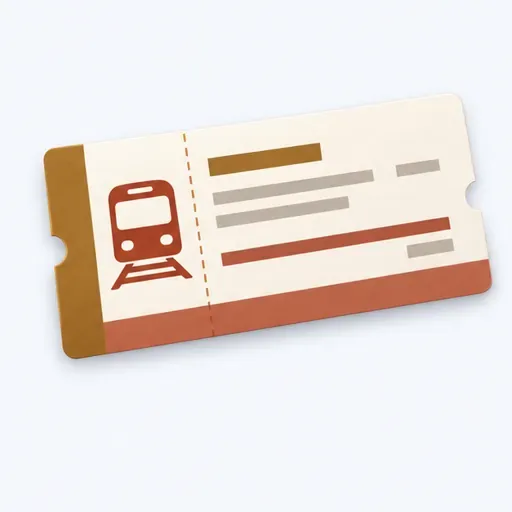le billet de train: train ticket