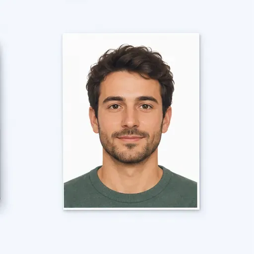 la photo d’identité: passport-style photograph