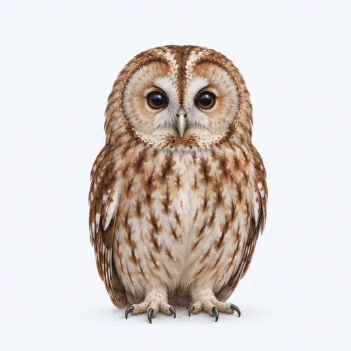 la chouette: owl without ear tufts