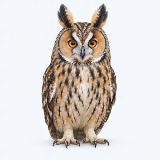 le hibou: owl with ear tufts