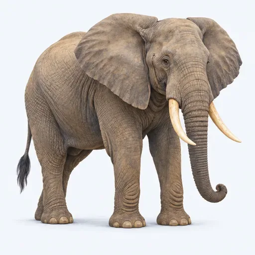 l’éléphant (m.): elephant