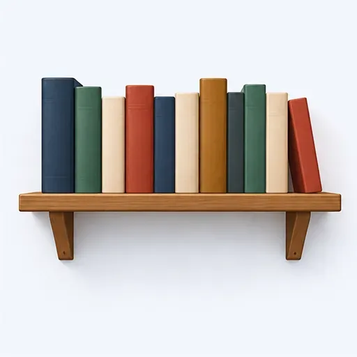 l’étagère: shelf