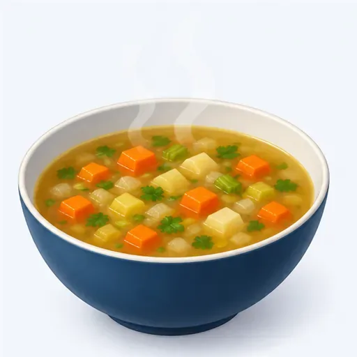 une soupe de légumes: vegetable soup