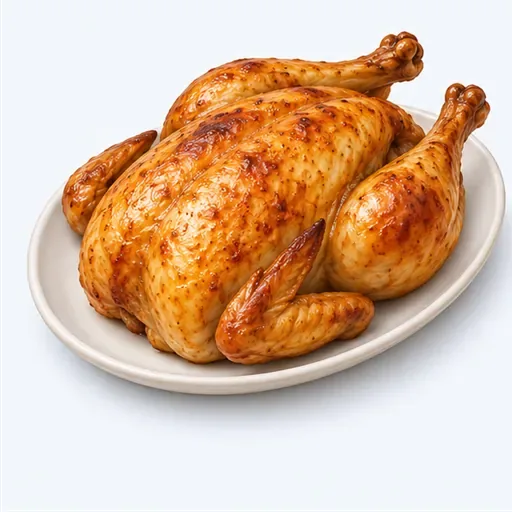 un poulet rôti: a roast chicken