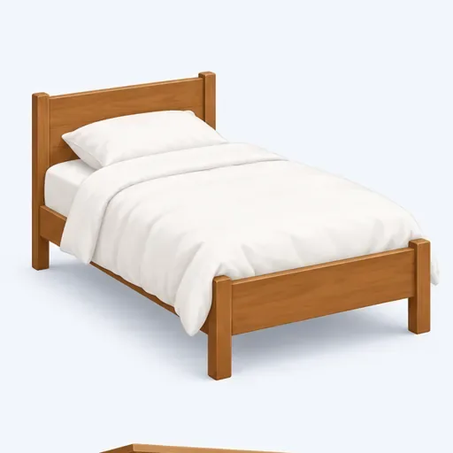 un lit: a bed