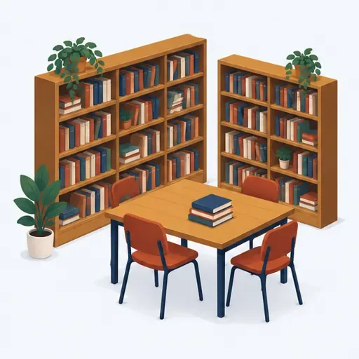 à la bibliothèque: at the library