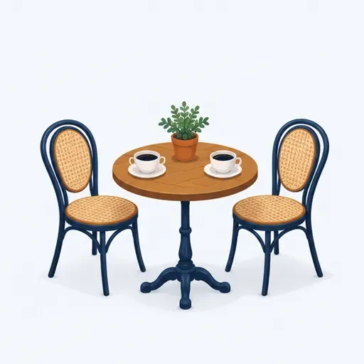 au café: at the café