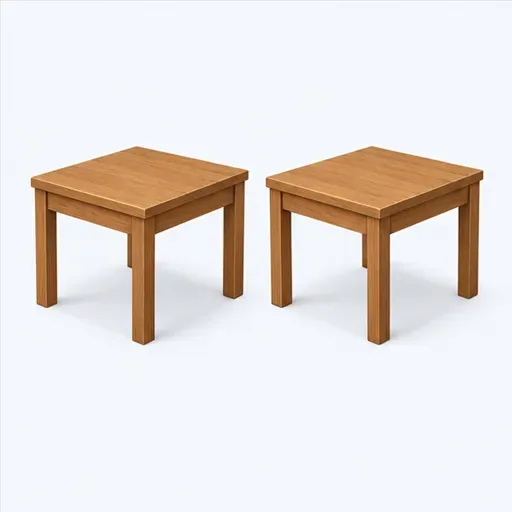 deux petites tables: two small tables