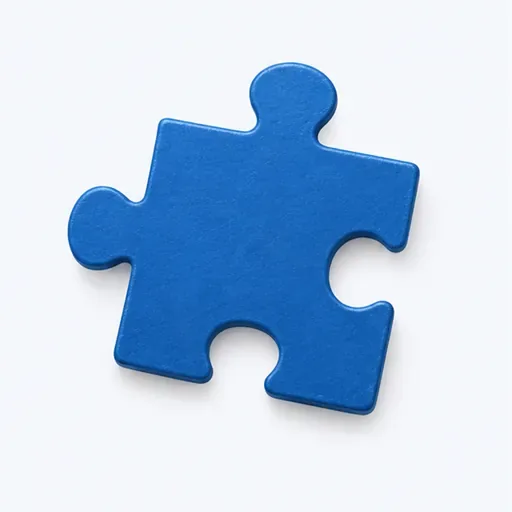 une pièce de puzzle: a jigsaw piece