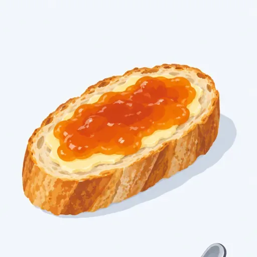 une tartine: a slice of bread with spread