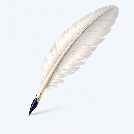 une plume: a quill