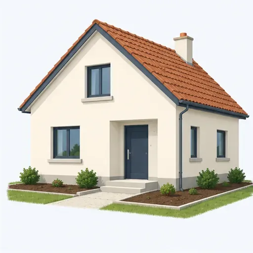 une maison neuve: a newly built house