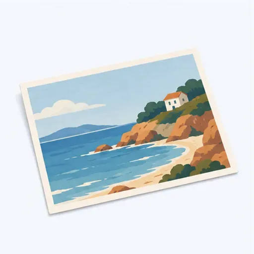 une carte postale: 一张明信片