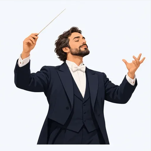 un chef d’orchestre: a conductor
