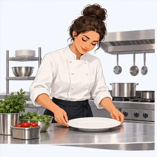 une cheffe cuisinière: a kitchen chef