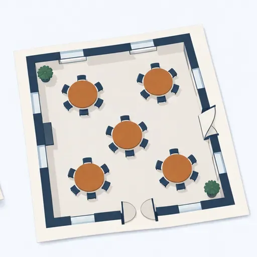 un plan de salle: seating plan