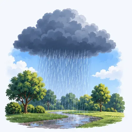 une averse: a shower