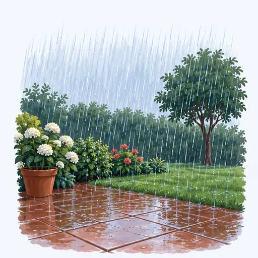 la pluie: rain