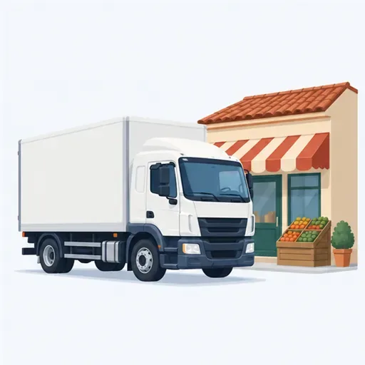 un camion de livraison: delivery lorry
