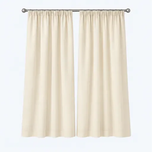 des rideaux clairs: light-coloured curtains
