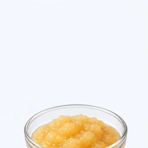 une compote: फलों का कंपोट (फल पकाकर बनी मिठाई)