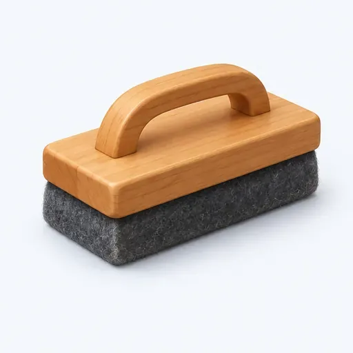 une brosse: a board rubber